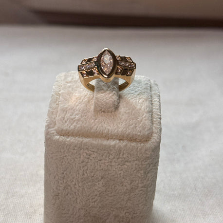 Elmas kesim şövalye gold yüzük