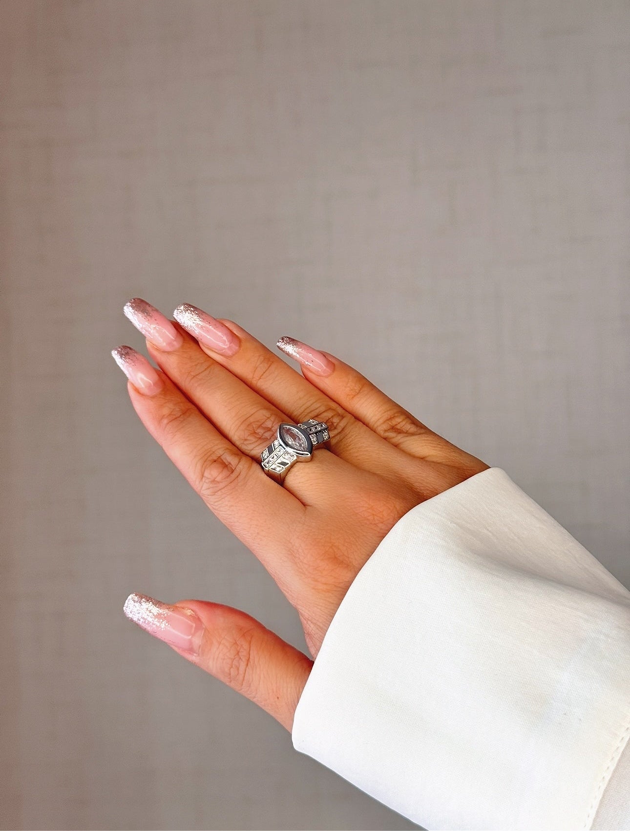 Elmas kesim şövalye gold yüzük