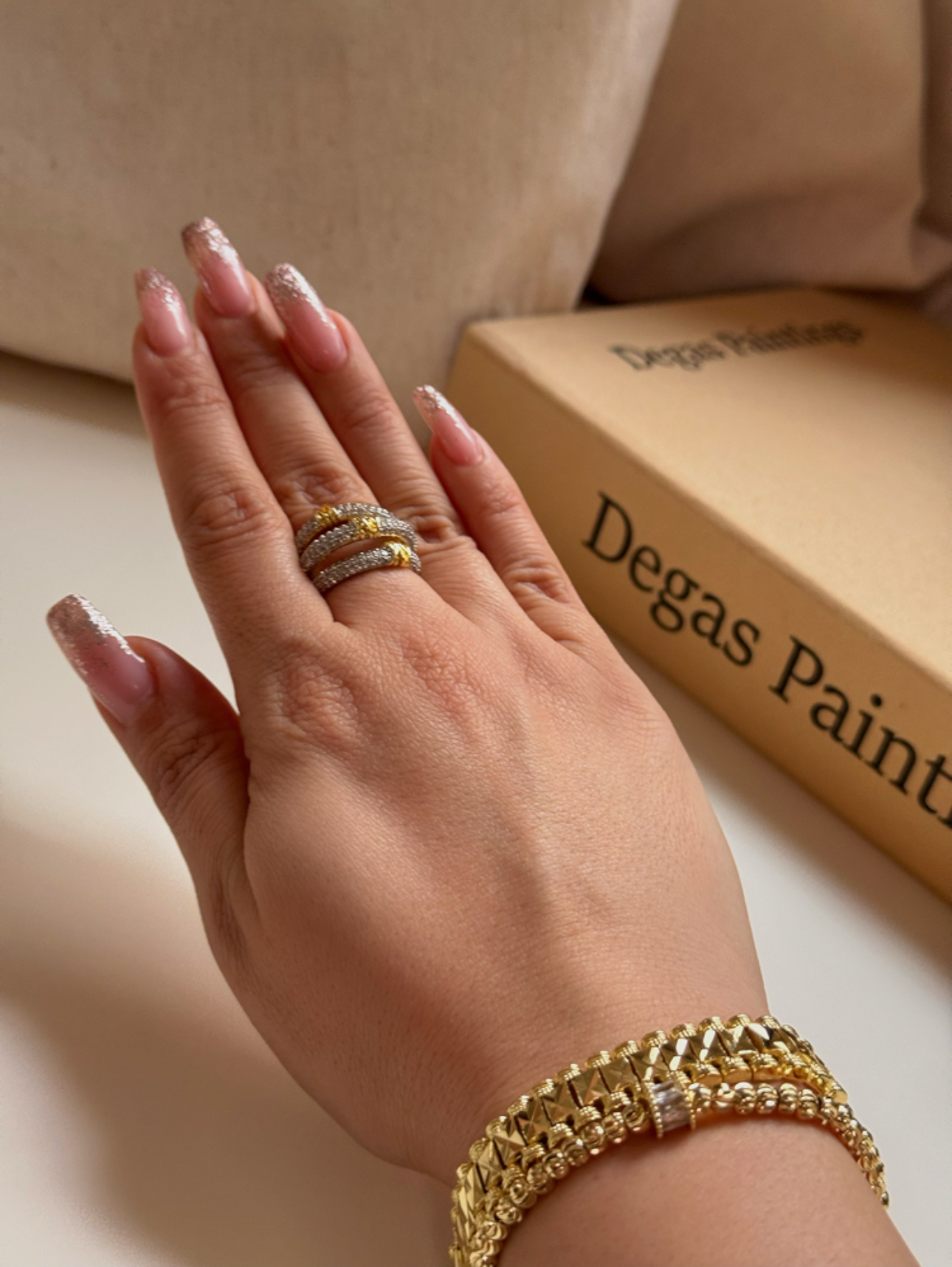 14K altın kaplama kararmaz kalın bileklik 18,cm dir